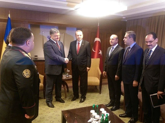 Ərdoğan Varşavada Poroşenko ilə görüşdü