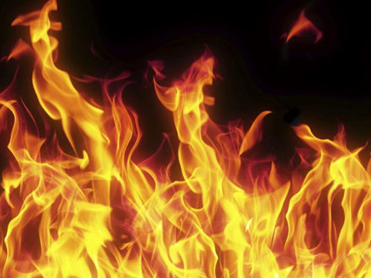 Göyçayda qəbiristanlıq yandı