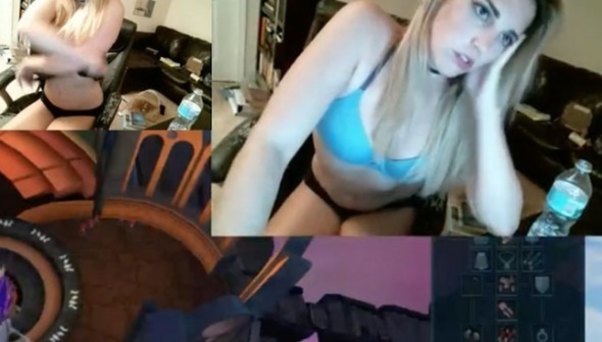 Genç kız oyun oynarken soyununca…