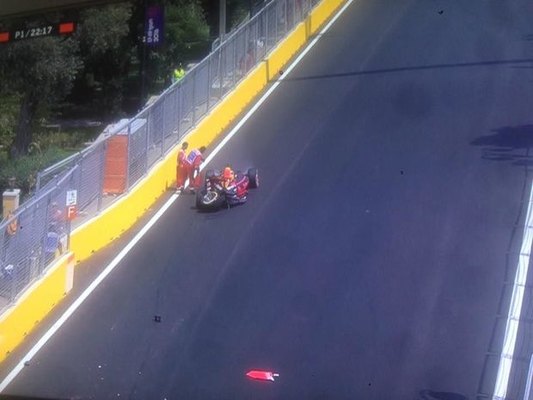 Bakıda “Formula-1”də ilk qəza