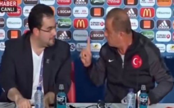 Fatih Terim yenə özündən çıxdı