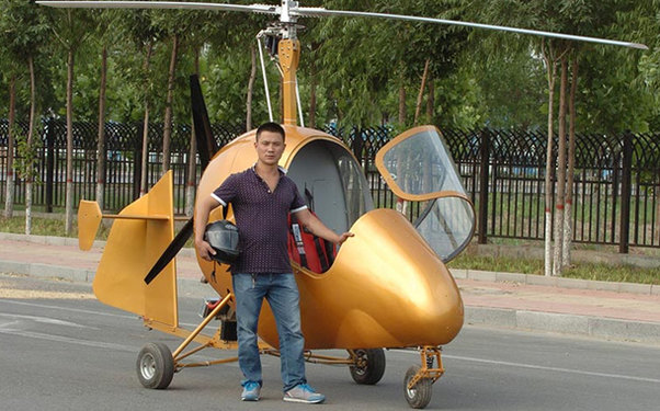 Çinli evində helikopter düzəltdi