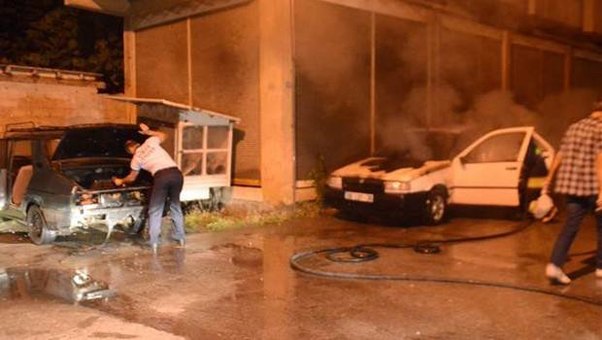 Atası ilə dalaşdı, maşını yandırdı