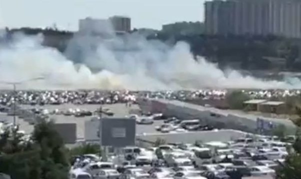 Maşın bazarında yanğın