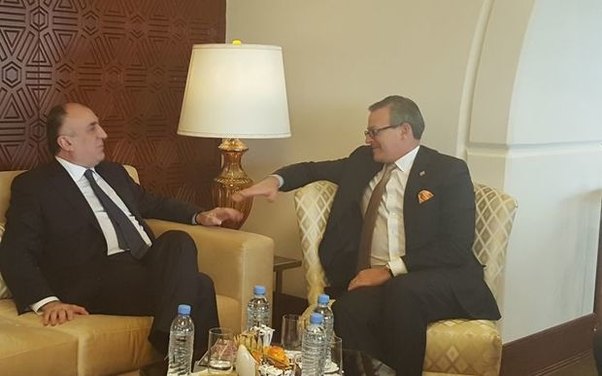 Elmar Məmmədyarov Kosta-Rika xarici işlər və etiqad naziri ilə görüşüb