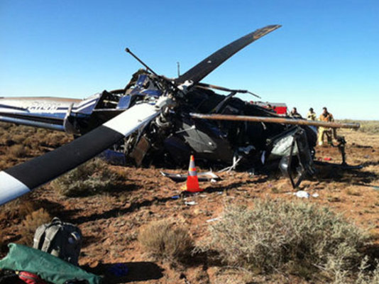 Helikopter qəzaya düşdü: