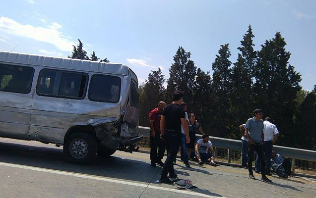 Bakı-Sumqayıt yolunda avtobus qəzası - Foto
