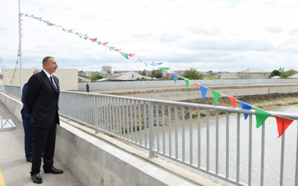 Prezident İlham Əliyev Kür çayı üzərində yeni körpünün açılışını edib — FOTOLAR