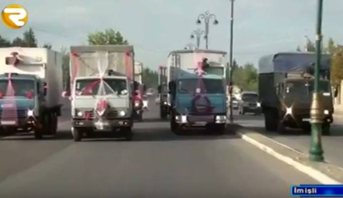 Azərbaycanda qeyri-adi toy karvanı – VİDEO + FOTO