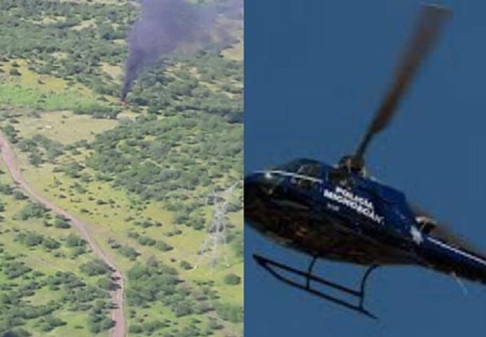 Polislərin olduğu vertolyot vuruldu