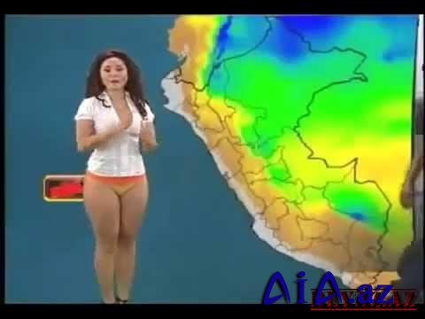 Verilişdə soyunan aparıcı hamını dəli etdi - VİDEO +18