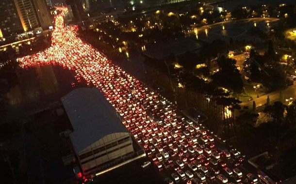 Bakıda müdhiş tıxac — FOTO