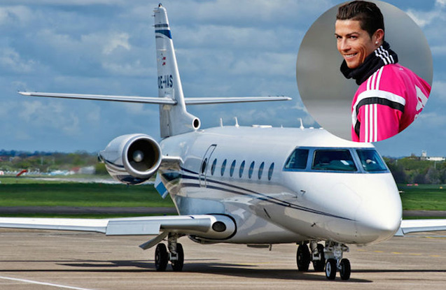 Ronaldonun təyyarəsi qəzaya düşdü - FOTOLAR