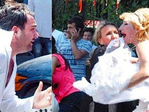 Bəy toyda açıq-saçıq paltar geyinən gəlini döydü - Masallıda