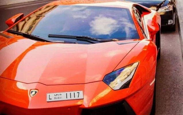 Bakıda Dubay nömrəli “Lamborghini” saxlanıldı - Foto