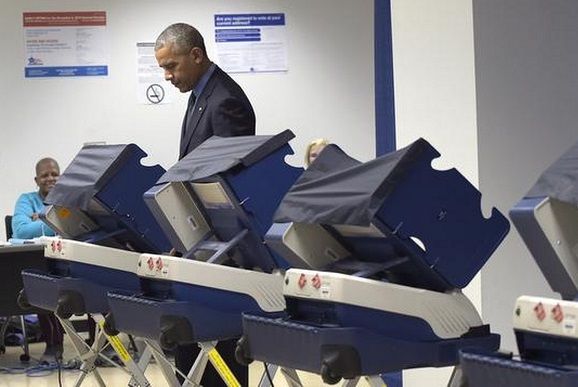 Barak Obama vaxtından əvvəl səs verdi - VİDEO