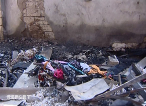 Bakıda üçotaqlı ev yanıb - FOTO