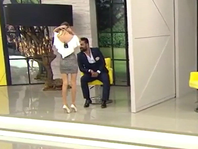 Sevgilisi bəy namizədi studiyada biabır etdi - VİDEO