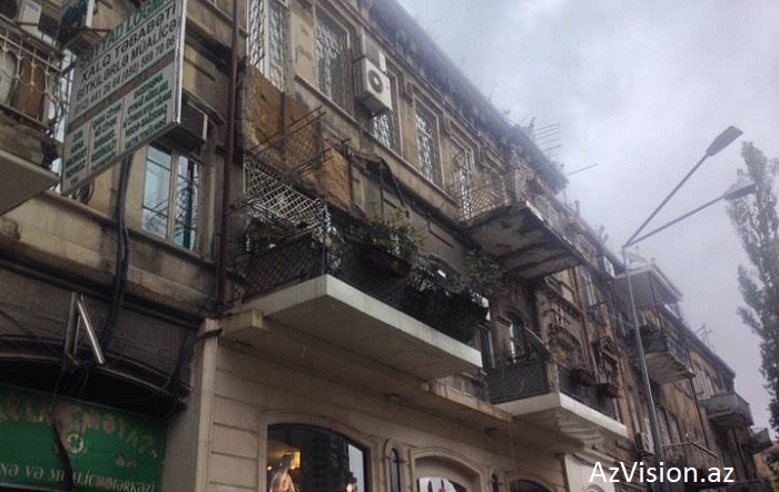 Bakının mərkəzində uçqun - FOTOLAR