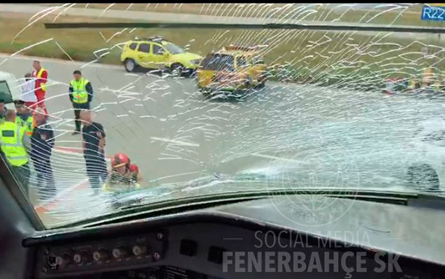 “Fənərbaxça”nın təyyarəsi təcili eniş etdi - Fotolar