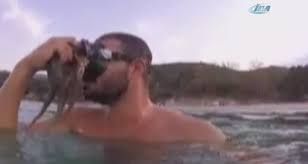 Dənizdə elə bir şeylə qarşılaşdı ki... - VİDEO