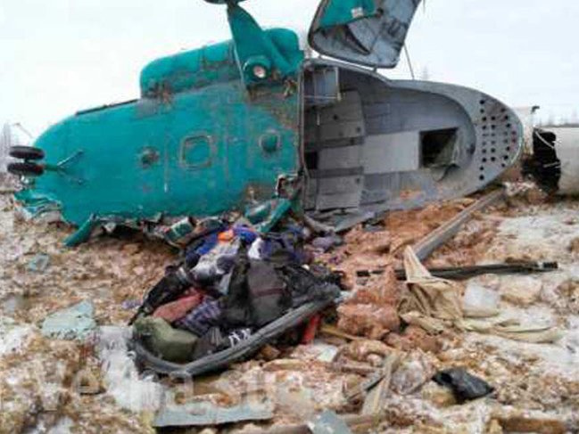Rusiyada helikopter qəzası: 19 nəfər öldü - FOTOLAR