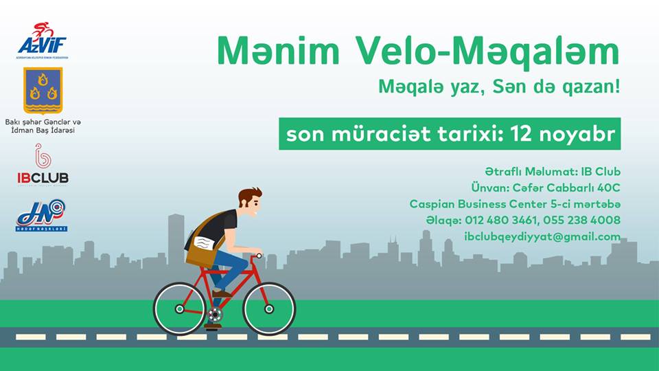 “MƏNİM VELO-MƏQALƏM” adlı yazı MÜSABİQƏSİNƏ START VERİLDİ