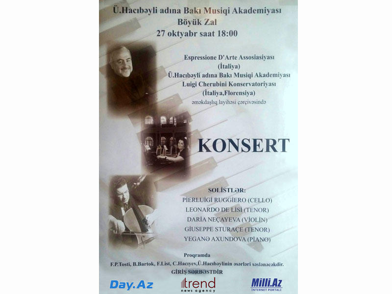 İtaliya və Azərbaycan musiqi mədəniyyəti vəhdəti Bakıda