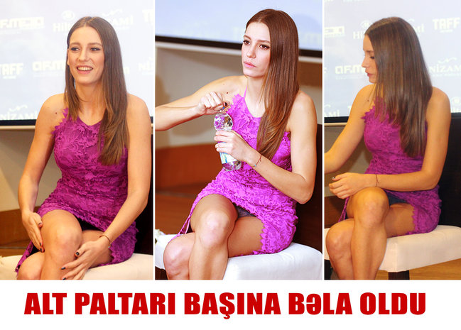 Serenayın Bakıda başına iş gəldi - Aktrisanın alt paltarı göründü - FOTOLAR