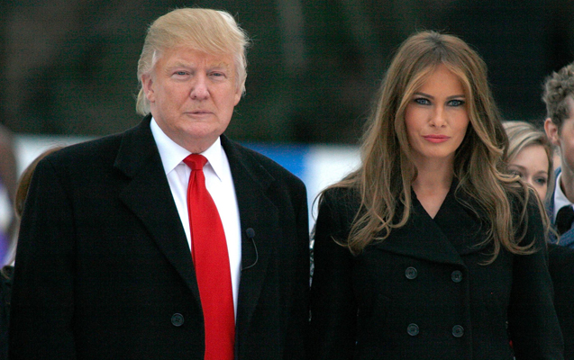 Tramp xanımı ilə Vaşinqtona getdi - Obama ailəsi ilə görüşəcək