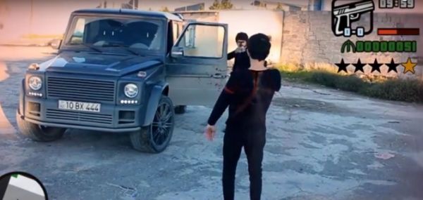 Dünyaca məşhur oyun - GTA Bakıda... - VİDEO