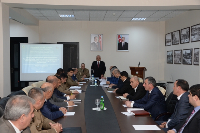 Nəsimi  rayonunda “Yanğın təhlükəsizliyinin təmin olunmasında Fövqəladə Hallar Nazirliyi, yerli icra hakimiyyəti və özünüidarəetmə orqanlarının birgə fəaliyyəti” mövzusunda rayon müşavirəsi keçirildi