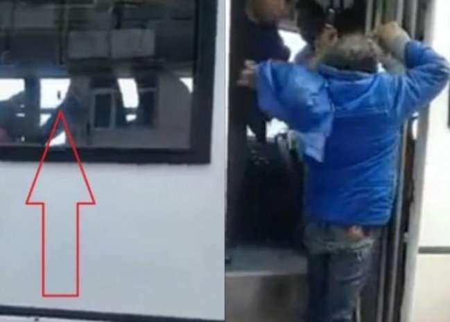 Bakıda avtobus sürücüsü xəstə sərnişini döydü - VİDEO