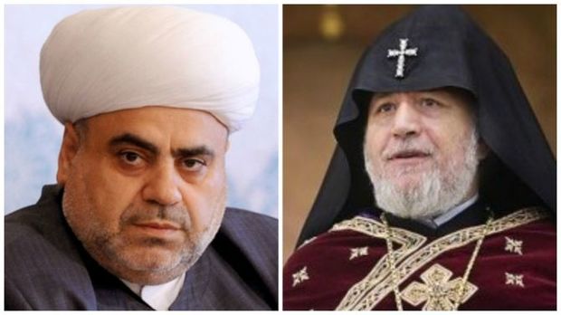 Allahşükür Paşazadə ermənilərin katolikosu ilə görüşüb