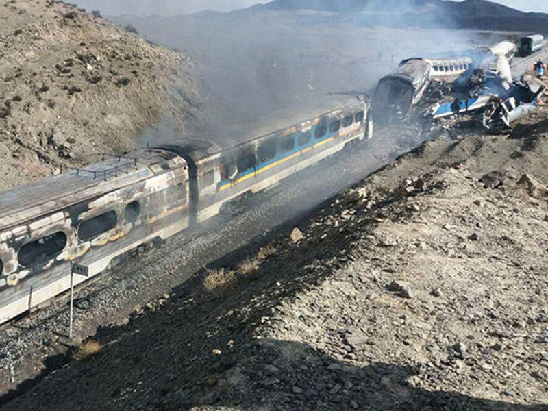 İranda 45 sərnişinin ölümü ilə nəticələnən qatar qəzasına görə 3 nəfər saxlanıldı