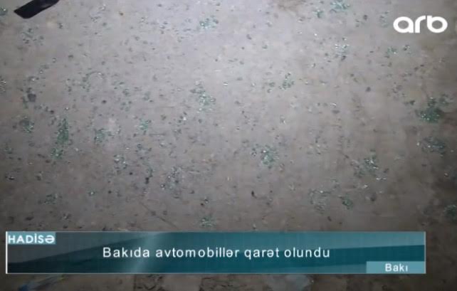 Binanın qarajında 9 avtomobil yarıldı - Video + Foto
