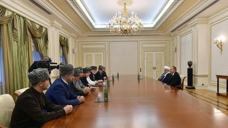 Prezident Qafqaz Xalqları Ali Dini Şurasının üzvlərini qəbul etdi