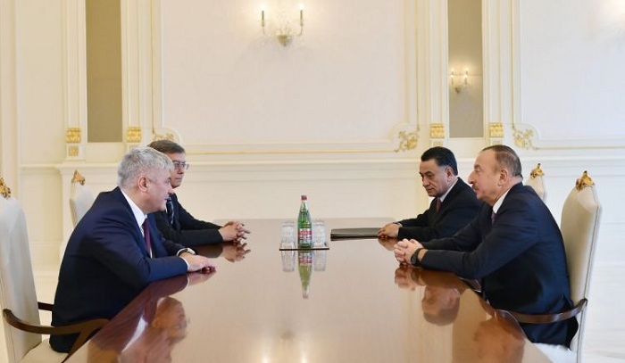 Prezident Rusiyanın daxili işlər nazirini qəbul edib