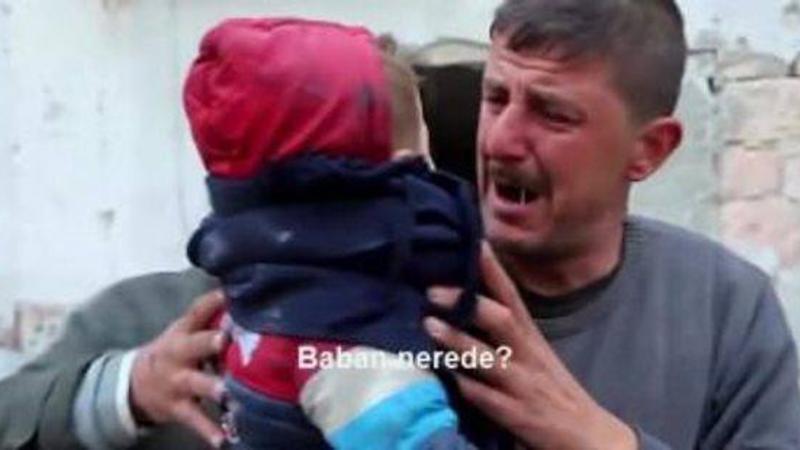 “Atan cənnətə getdi” - Hələbdən DƏHŞƏTLİ VİDEO