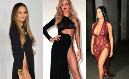 İlin ən açıq-saçıq libasını geyinən məşhurlar - fotolar