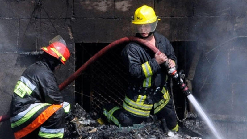 Tikinti materialları mağazasında yanğın