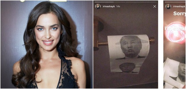 İrina Şeyk Trampı TƏHQİR ETDİ: Tualet kağızına... - FOTO