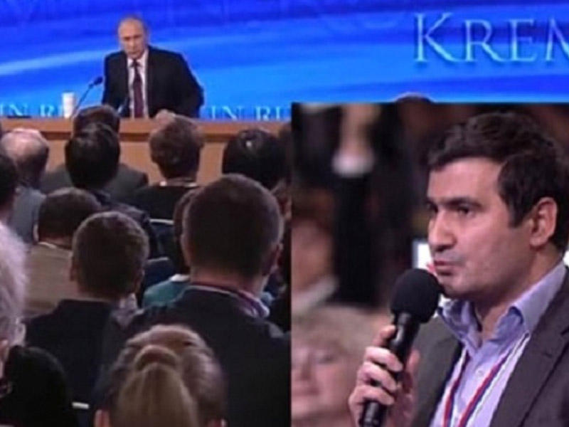 Putin azərbaycanlı jurnalistin sualına cavab verdi