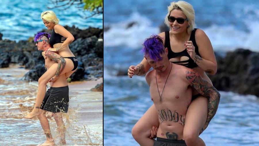 Maykl Ceksonun qızı sevgilisi ilə belə əyləndi - fotolar