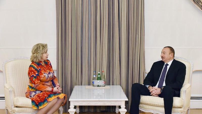 İlham Əliyev Rusiyanın ombudsmanını qəbul etdi