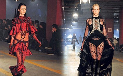 İstanbulda yarıçılpaq şou - FOTO