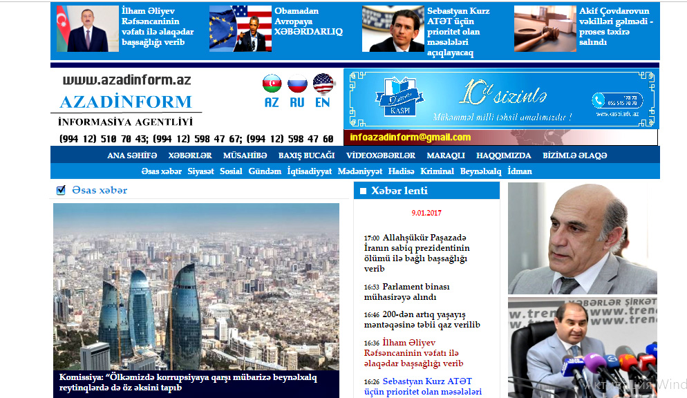 Azadinform İnformasiya Agentliyinin yaranmasının 18 ili tamam olur - ARAYIŞ