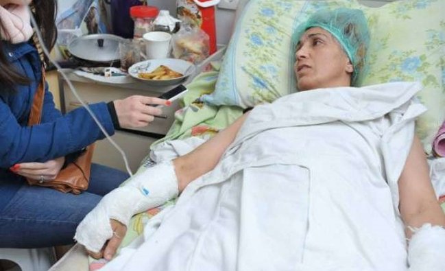 Polislərin döydüyü qadın özünü 3-cü mərtəbədən atdı: 