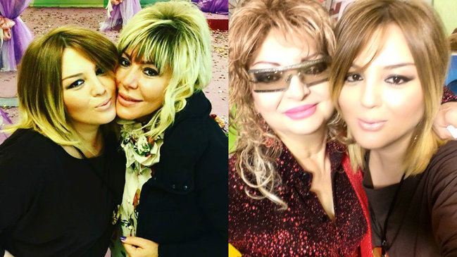 Xalq artistinin qızı küsülü olduğu xalası ilə: 