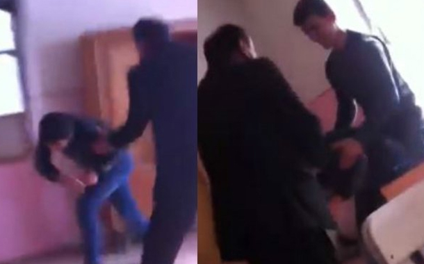 Məktəbdə biabırçılıq: müəllimin şagirdi döydü — VİDEO